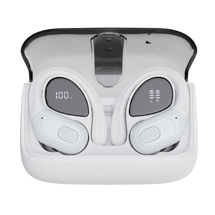 Wireless Bluetooth 5.4 Over-Ear Earbuds IPX5 Waterproof for Sports White