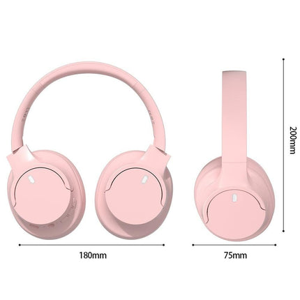 Over Ear Bluetooth Headphone Wireless Foldable Headset Pink
