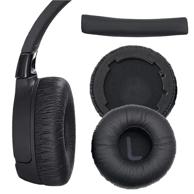 Headworn Heaphone Protector Set Ear Pads Cushion and Headband for JBL Tune600BT T520BT T510BT T500BT T450BT Black
