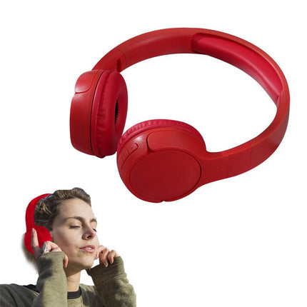 Rechargeable Bluetooth Wireless Headphones On-Ear Stereo Headset Navy Blue