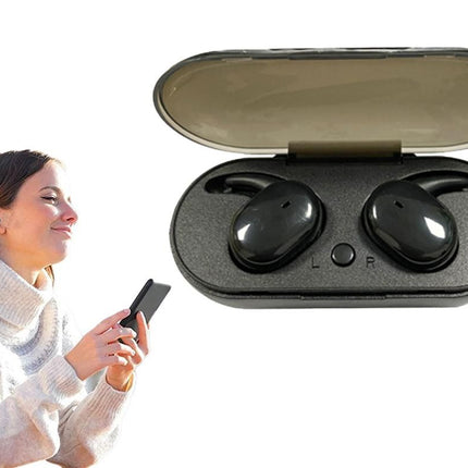 Bluetooth 5.0 Wireless Headphones TWS Earphones In Earbuds With Charging Case Black