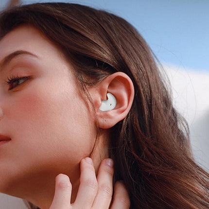 Invisible Wireless Earbuds with Bluetooth 5.3 Headphones for Sports Fitness Workout White