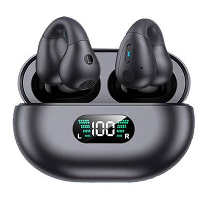 Bone Conduction Wireless Bluetooth Earphones Ear Clip Style Sport Headphones Black