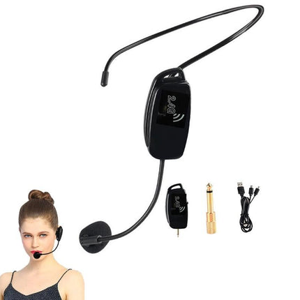 2-in-1 Wireless Microphone Headset 2.4G Hands-Free Mic