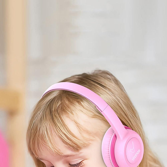 Over-Ear Headphones with 85dB Volume Limit for Secure Listening Pink