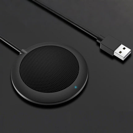 Plug and Play USB Conference Microphone Computer Desktop Mic with LED Indicator