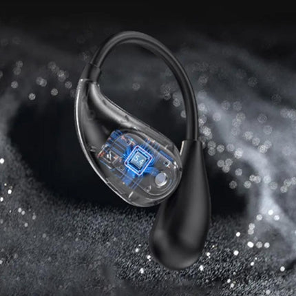 Wireless Open Ear Headphones Bluetooth 5.4 Stereo Sound Earphones with Charging Case Black