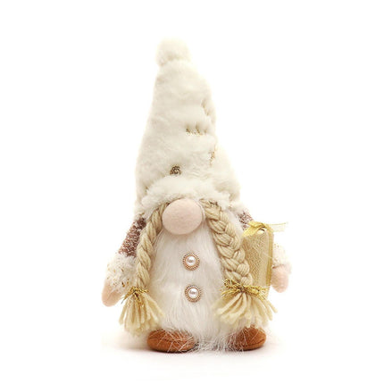 Luminous Faceless Xmas Doll-White