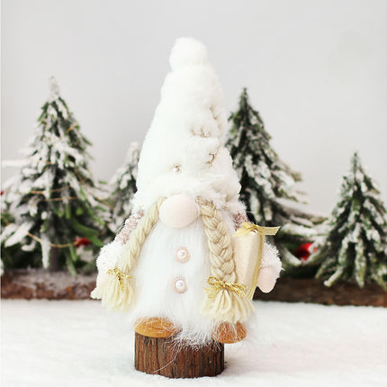 Luminous Faceless Xmas Doll-White