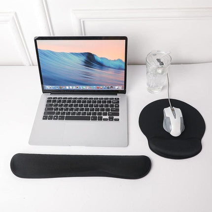 3Pcs Gaming Mouse Pad with Ergonomic Wrist Rest Black