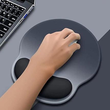 Gel Wrist Rest Mouse Pad Non-Slip Ergonomic Mouse Mat for Computer and Laptop Blue