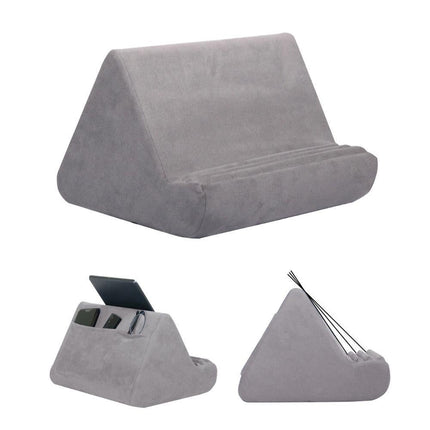 Multi-Angle Tablet Holder Compatible with iPads Lazy Holder Stand for Bed and Desk with 2 Pockets Black