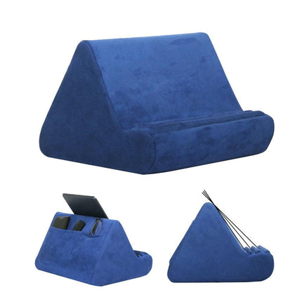 Multi-Angle Tablet Holder Compatible with iPads Lazy Holder Stand for Bed and Desk with 2 Pockets Black