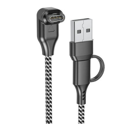 2 in 1 Charger Cable Compatible With Garmin Fenix Venu Forerunner USB A and C Ports