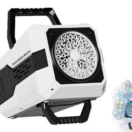 Bubble Machine Automatic Minute Big Bubbles Blower Maker for Outdoor Birthday Parties White
