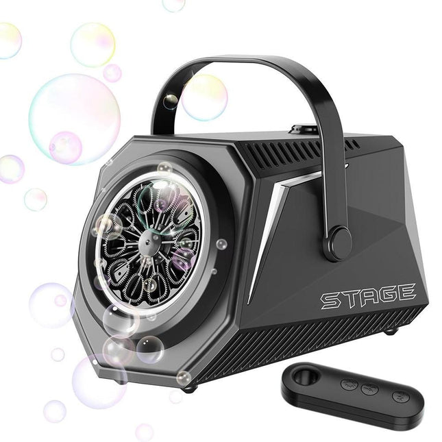 Bubble Machine Automatic Minute Big Bubbles Blower Maker for Outdoor Birthday Parties Black