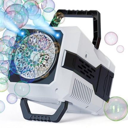 Bubble Machine Automatic Minute Big Bubbles Blower Maker for Outdoor Birthday Parties Black