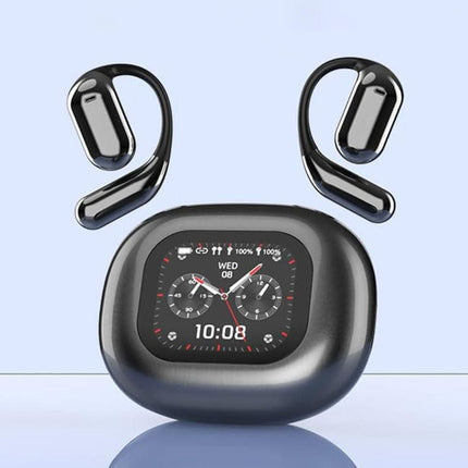 144-Language AI Translating Earbuds Bluetooth Open Ear Headphone Translation Device for Travel Business Learning Black