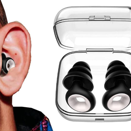 Reusable Hoop Noise Reduction Earplugs Red