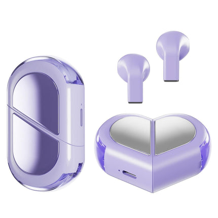 K520 deformable cute heart-shaped bluetooth headset tws compact stereo - pink