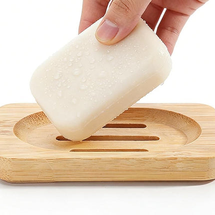 2PCS Wood Soap Dish Storage Soap Holder Soap Tray For Home Bathroom