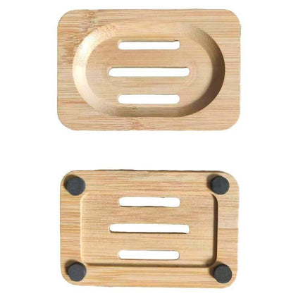 2PCS Wood Soap Dish Storage Soap Holder Soap Tray For Home Bathroom