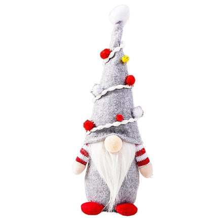 Gnome Doll Hat Design Xmas Bearded Doll-Grey