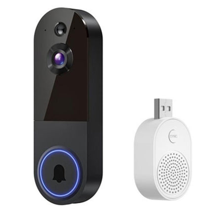 Smart Video Doorbell Camera Wireless Outdoor Doorbell Camera-Black