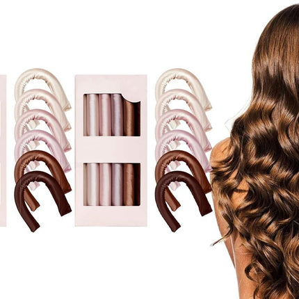 12Pcs Heatless Hair Curler For Long Medium Hair Curls-Multicolor