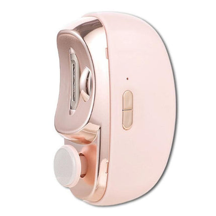 2-in-1 Electric Nail Clipper with Polishing Function-Pink