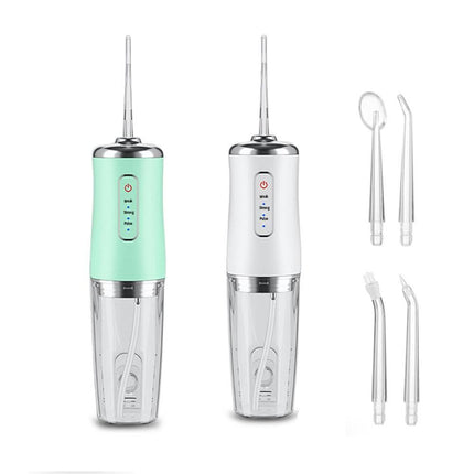 2pcs Water Dental Flosser Electric Water Cordless Cordless Teeth Cleaner for Home Travel -Green and Pink