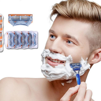2 Sets of 4 Pcs Replacement 5 Blades Razor Blades for Men Razor Refills for Gillette