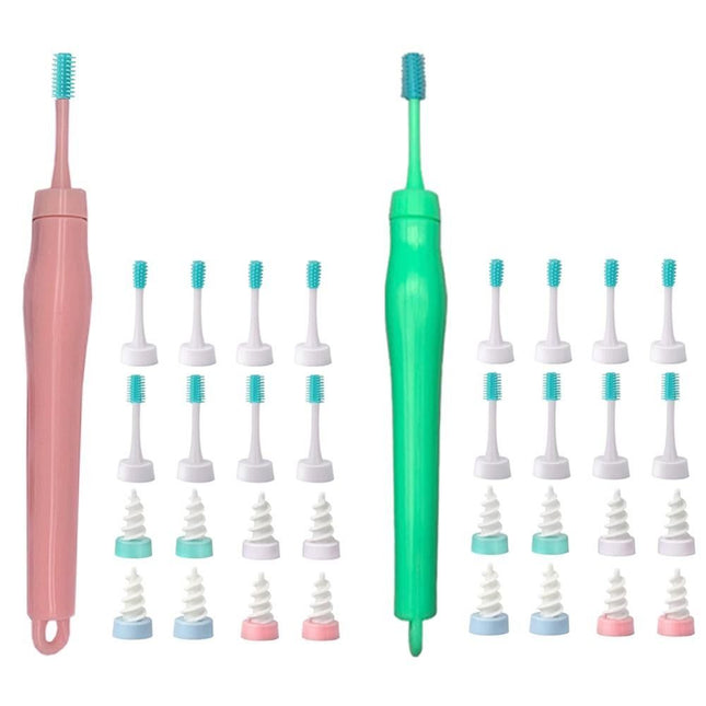 32pcs Ear Wax Remover Tool Reusable Spiral Ear Wax Remover Silicone Ear Cleaner for Adults Kids -Pink and green