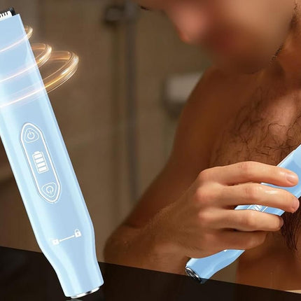 3-in-1 Electric Shaver Nose Hair Trimmer for Face Body Bikini Underarm and Legs - Sky Blue