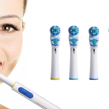 4 Piece Best Double Clean Replacement Brush Heads Compatible With Oral-B