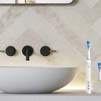 4 Piece Best Double Clean Replacement Brush Heads Compatible With Oral-B