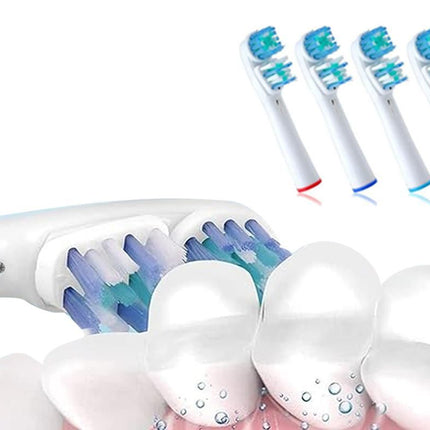 4 Piece Best Double Clean Replacement Brush Heads Compatible With Oral-B