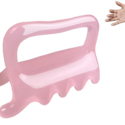 Back Massager Handheld Acupressure Gua Sha Tool for Full Body Muscle Relief -Pink