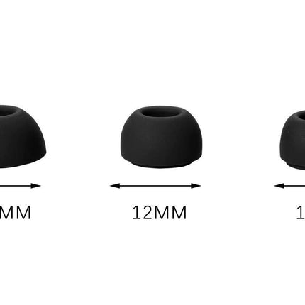 12Pcs Silicone Ear Tips for Samsung Galaxy Buds3 Pro Earbud Covers-Black