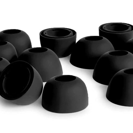 12Pcs Silicone Ear Tips for Samsung Galaxy Buds3 Pro Earbud Covers-Black