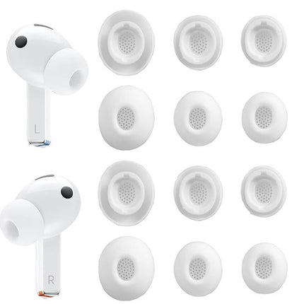 12Pcs Silicone Ear Tips for Samsung Galaxy Buds3 Pro Earbud Covers-White