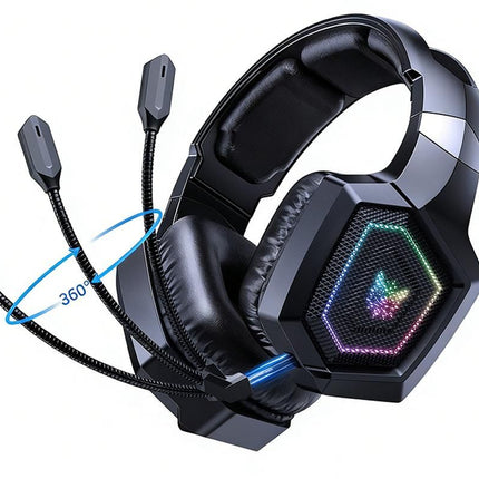 2.4GHz Wireless Gaming Headset with Flip Microphone for PC-Black