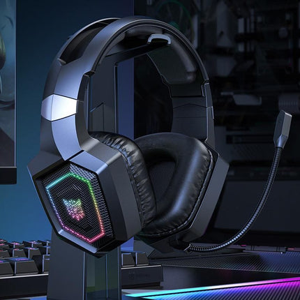 2.4GHz Wireless Gaming Headset with Flip Microphone for PC-Black