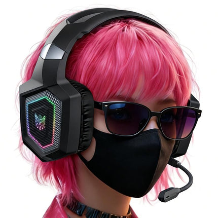 2.4GHz Wireless Gaming Headset with Flip Microphone for PC-Black