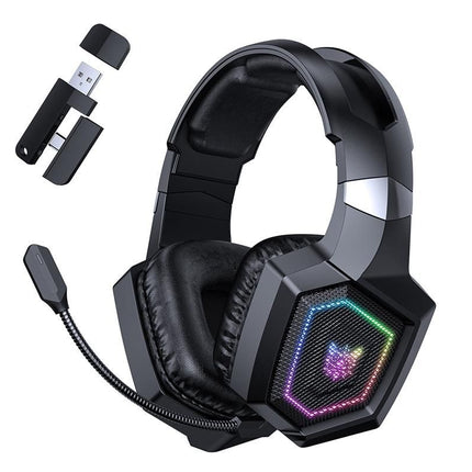2.4GHz Wireless Gaming Headset with Flip Microphone for PC-Black