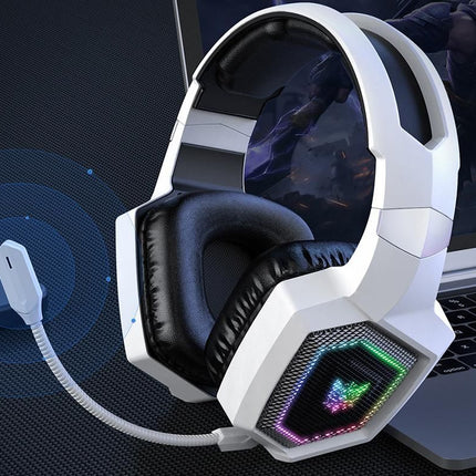 2.4GHz Wireless Gaming Headset with Flip Microphone for PC-White