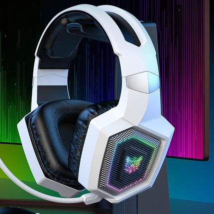 2.4GHz Wireless Gaming Headset with Flip Microphone for PC-White