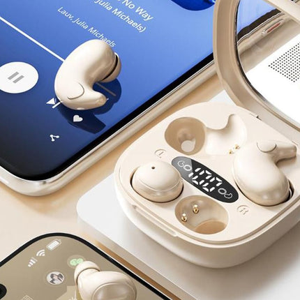 2 in 1 Side Sleeper Bluetooth Earphones Invisible Sleep Headphones-Beige