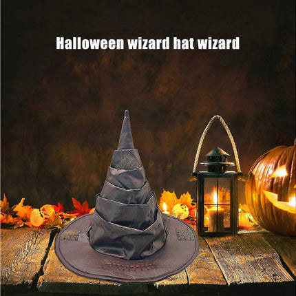 Halloween Wizard Hat Retro-style Adult Witch Hat Pointy Hat With Patch Beggar Hat For Cosplay Halloween Costumes