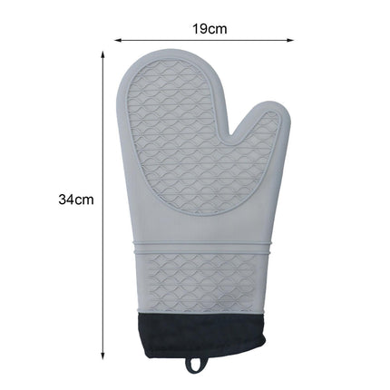 1Pc Oven Mitt Silicone Extra Length - Gray